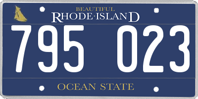 RI license plate 795023