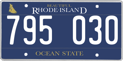RI license plate 795030