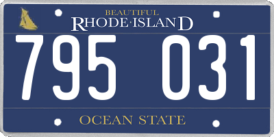 RI license plate 795031
