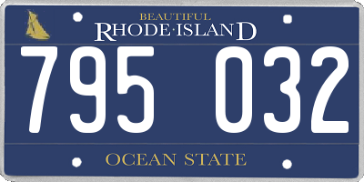 RI license plate 795032