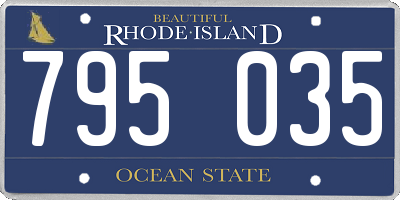 RI license plate 795035