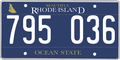 RI license plate 795036