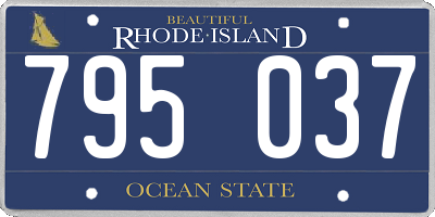 RI license plate 795037