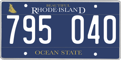 RI license plate 795040