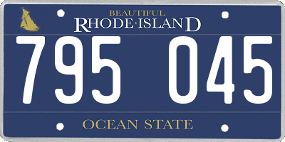RI license plate 795045
