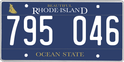 RI license plate 795046