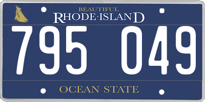 RI license plate 795049