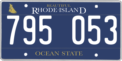 RI license plate 795053