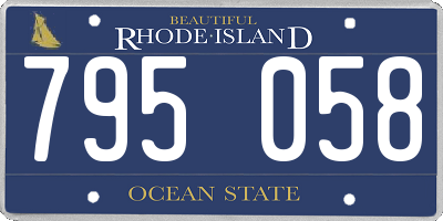 RI license plate 795058