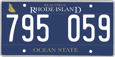 RI license plate 795059