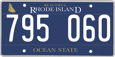 RI license plate 795060