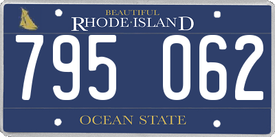 RI license plate 795062
