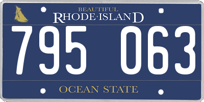 RI license plate 795063