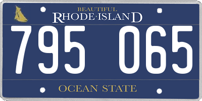 RI license plate 795065