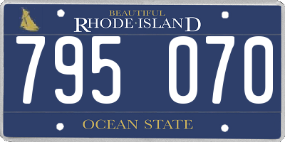 RI license plate 795070
