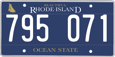 RI license plate 795071