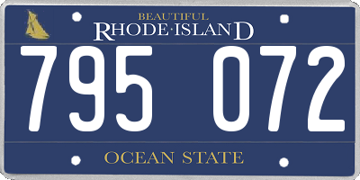 RI license plate 795072