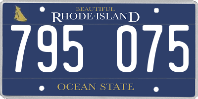 RI license plate 795075