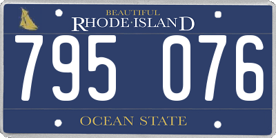 RI license plate 795076