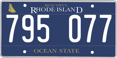 RI license plate 795077