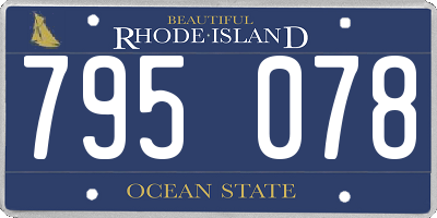 RI license plate 795078