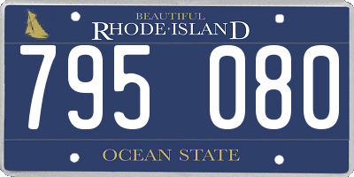 RI license plate 795080