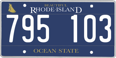 RI license plate 795103