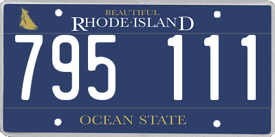 RI license plate 795111