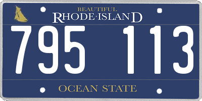 RI license plate 795113