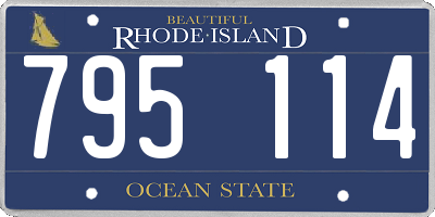 RI license plate 795114