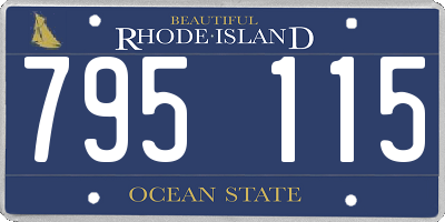 RI license plate 795115
