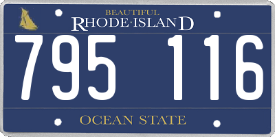 RI license plate 795116