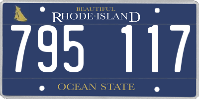 RI license plate 795117