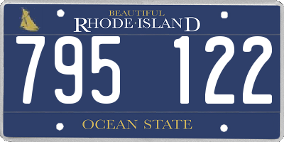 RI license plate 795122