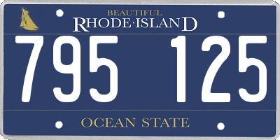 RI license plate 795125