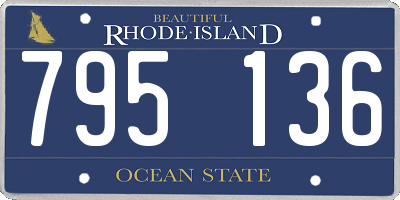 RI license plate 795136