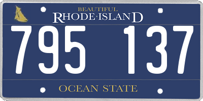 RI license plate 795137
