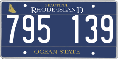 RI license plate 795139