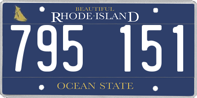 RI license plate 795151