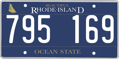 RI license plate 795169