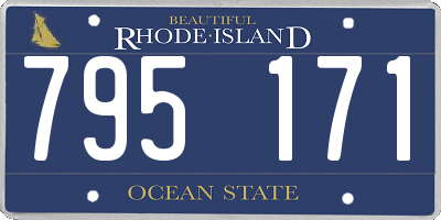 RI license plate 795171