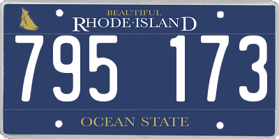 RI license plate 795173