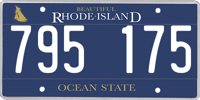 RI license plate 795175