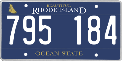 RI license plate 795184