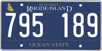 RI license plate 795189