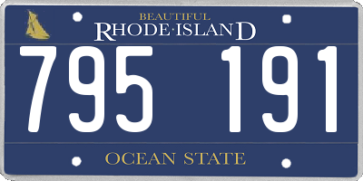 RI license plate 795191