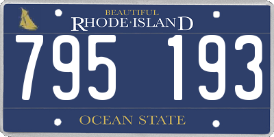 RI license plate 795193