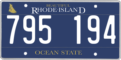 RI license plate 795194