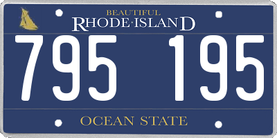 RI license plate 795195