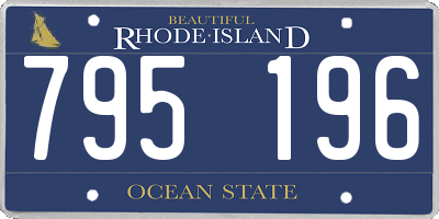 RI license plate 795196